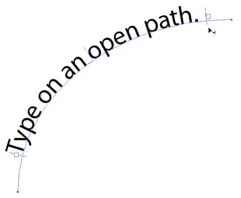 Extend Open Path Text Line Screenshot