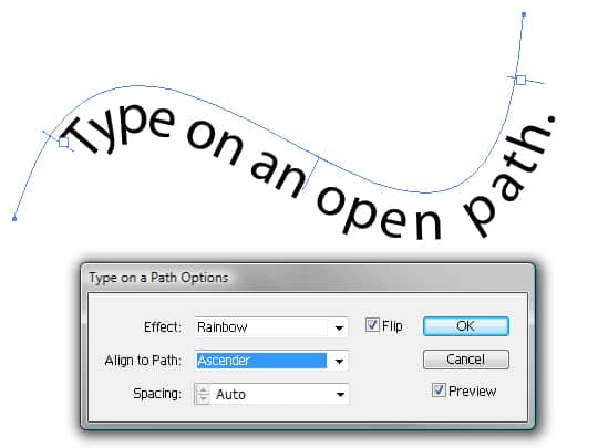 Flip Open Path Type Screenshot