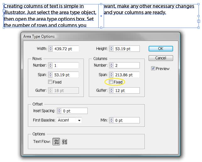 Fixed Option Deselected Screenshot